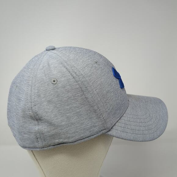 Under Armour Fitted Hat Gray XL Solid Embroidered Logo Vent Holes - Picture 5 of 9